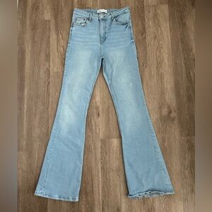 Zara Light Wash Flare Jeans